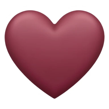 Light burgundy mattee heart emoji sticker