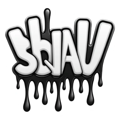 Words that say Squad wipe in drippy letters  sticker