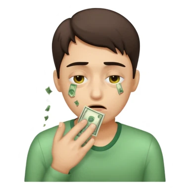money eyes vomiting sticker