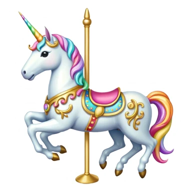 carousel, unicorn sticker