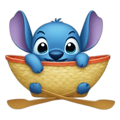 Stitch à la plage sticker