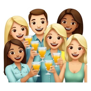 friend group drinking tequila sticker