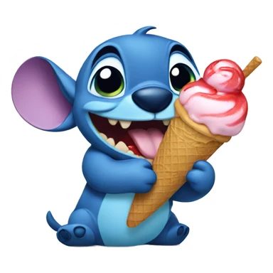 stitch eating ice cream sticker
