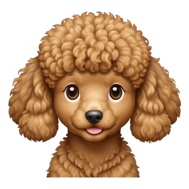 Skinny light brown poodle sticker