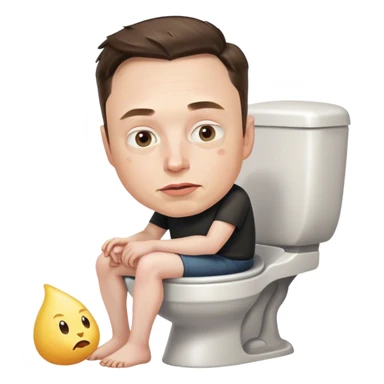 Elon musk pooping sticker