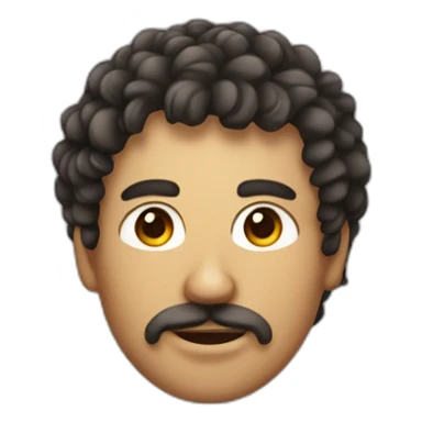Curly man with an eyepatch and a braid by the side of his face sticker