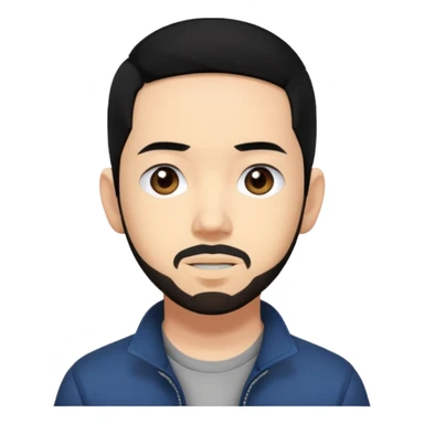 Mike Shinoda with black hair sticker