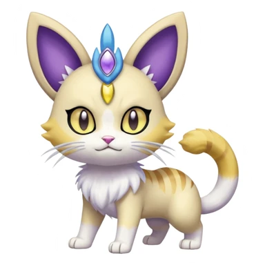Meloetta-Meowth-Gatomon-Pokémon-Fakémon-fusion-hybrid-creature sticker