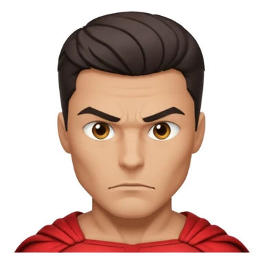 Male superhero head sticker