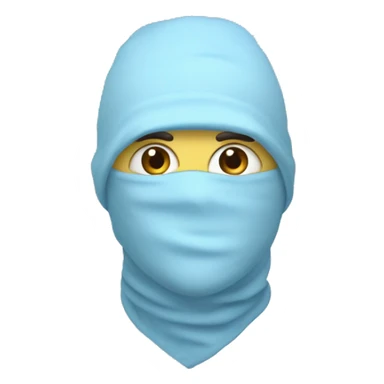 Pastel-blue-balaclava-hat sticker