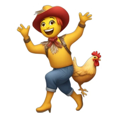 Laddy gagga dancing on a chicken sticker