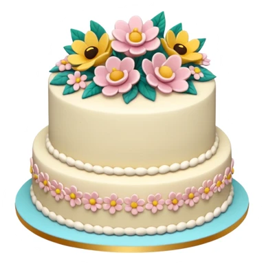 floral cake realistic aeshthethic  no icing  sticker