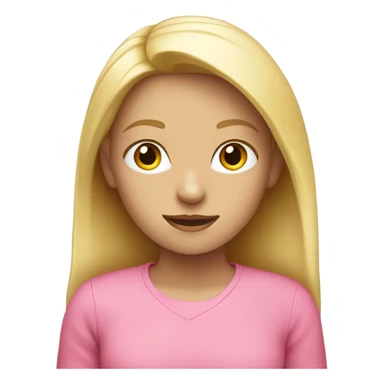 Blond girl whit a pink shirt  sticker