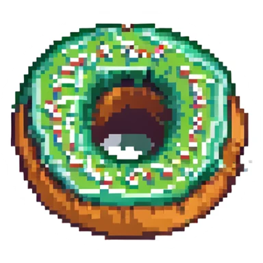 green apple donut sticker