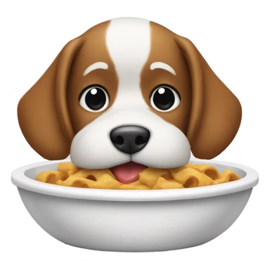 dog eating from bowl add santa sticker