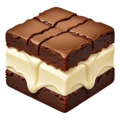 Brownie from white chocolate sticker