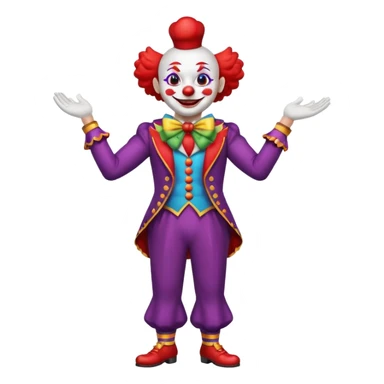 circus clown full body sticker