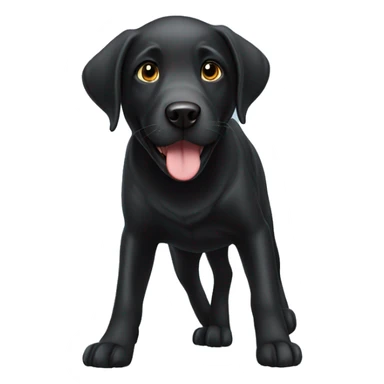 black labrador retriever playing sticker