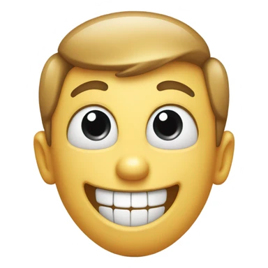 Laughing smiley and heart fingers sticker