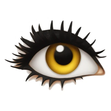 Wing eyeliner and long eyelashes  sticker