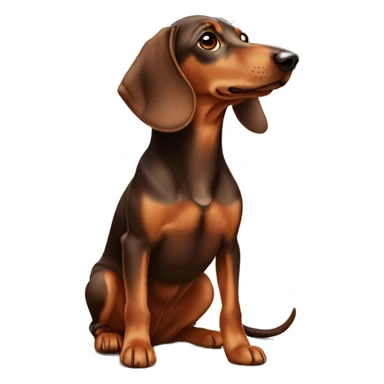 Brown and tan dacshund sticker