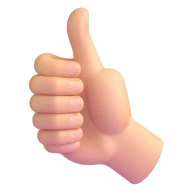 thumbs up hand sticker