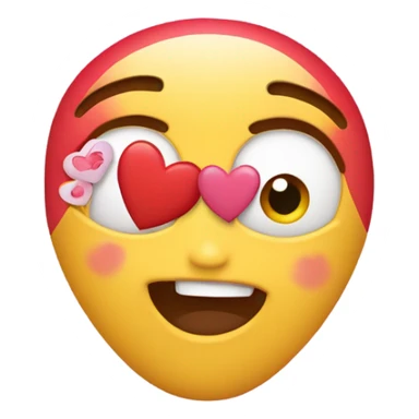 Emoji With hearts and Text i Love you  sticker