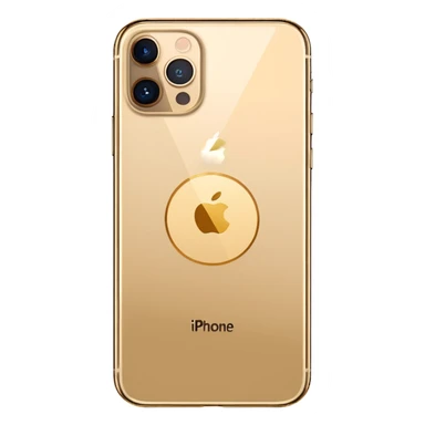Gold iPhone 16 Pro Max no-logo clean backview sticker