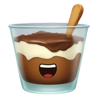 pudding on glass sticker