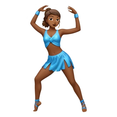 Brown silhouette female dancer in the rain sticker