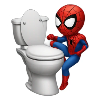 spiderman-taking-a-poop sticker