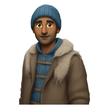 Indian in winter London  sticker