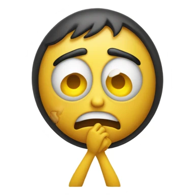 Emoji violently strangling themself with both hands sticker