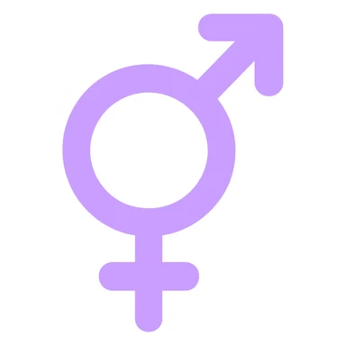 genderqueer symbol, flat lavender, minimal emoji style, suitable for Discord role icon, color icon style sticker