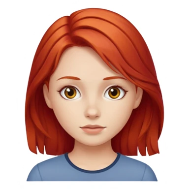 una niña blanquita con el pelo rojo sticker