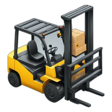 forklift in isometry sticker