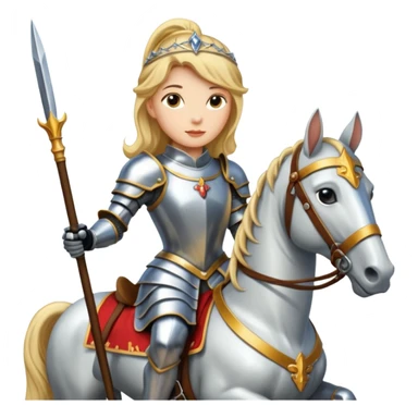 Renaissance princess knight on horse sticker