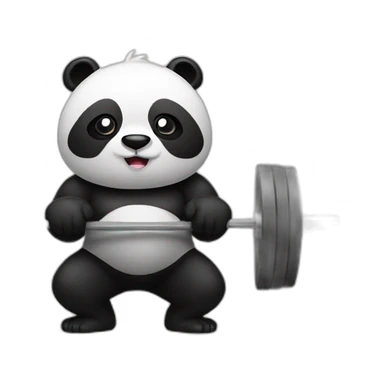 Panda weightlifting  sticker