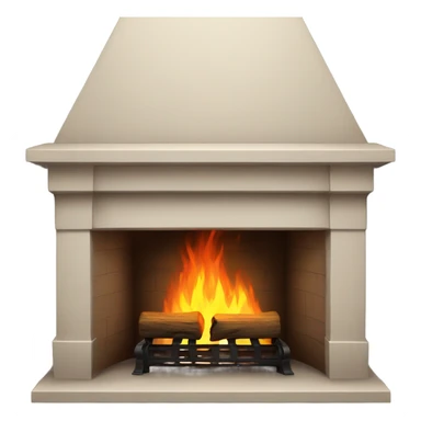 Realistic fireplace  sticker