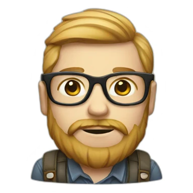 hipster user badge sticker