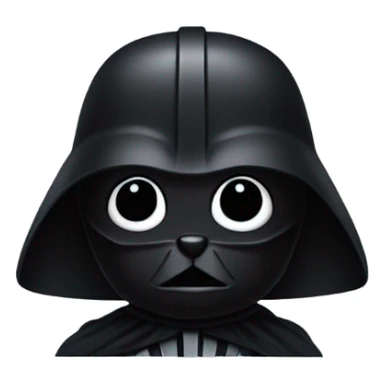 Darth Vader as a black rabbit sticker