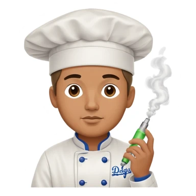 Chef boyfriend who loves the dodgers and likes to vape  sticker