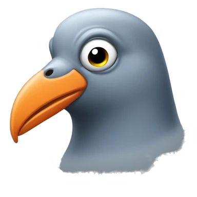 pigeon face with snorkel sticker