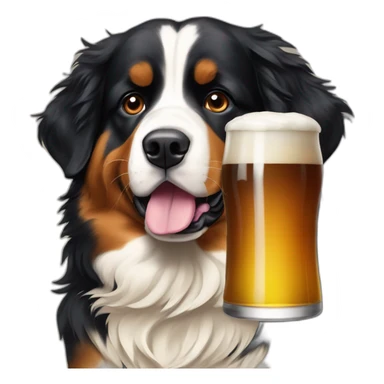 bernese-mountain-dog-with-a-beer sticker