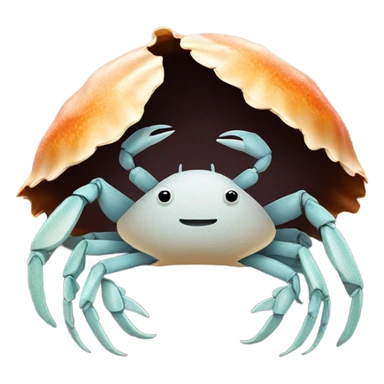 Shell with a crab in it sticker