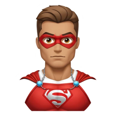super hero with necklace sticker