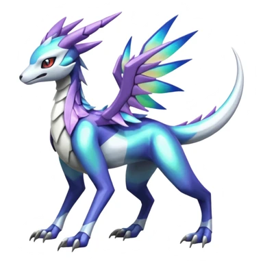 Meloetta-Sergal-Palkia-Dialga-hybrid-fusion-Fakémon-creature, full body sticker