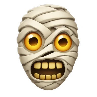 mummy  with scary face , full coated,   sticker
