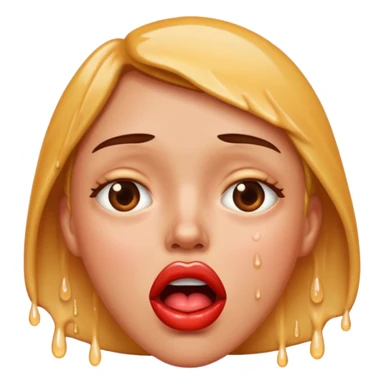 Anguished face while mouth watering sticker