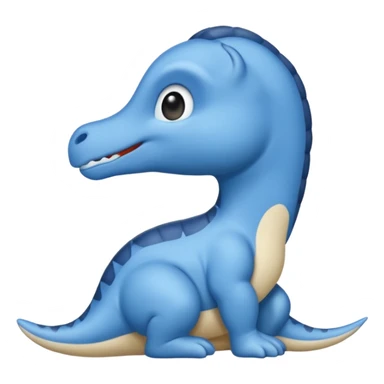 As un emoji de el dinosaurios ANQUILOSAURIO de perfil en color azul que sea bebe y tenga un efecto mas animado que sea mas animado y sin tantos picos  sticker